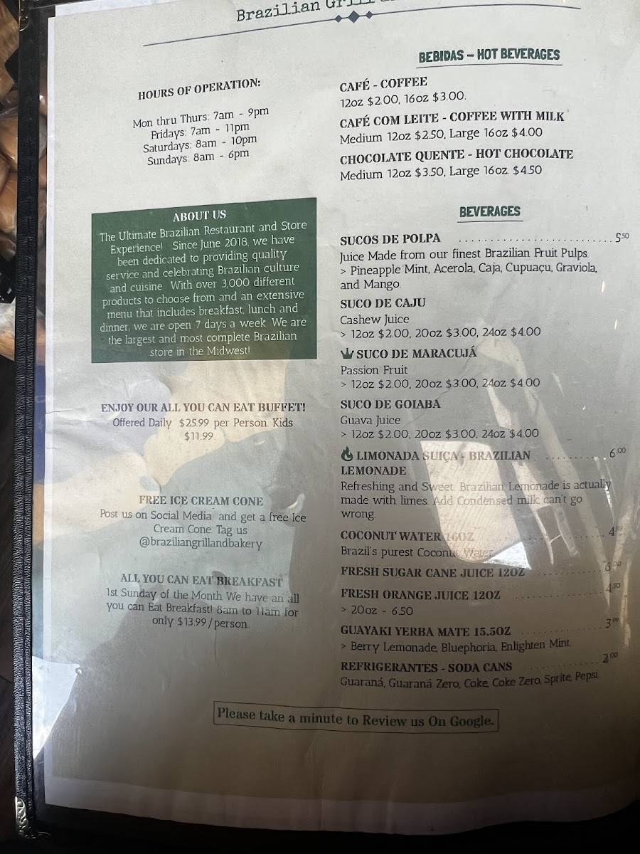 Brazilian Grill & Bakery Menu - Image 5